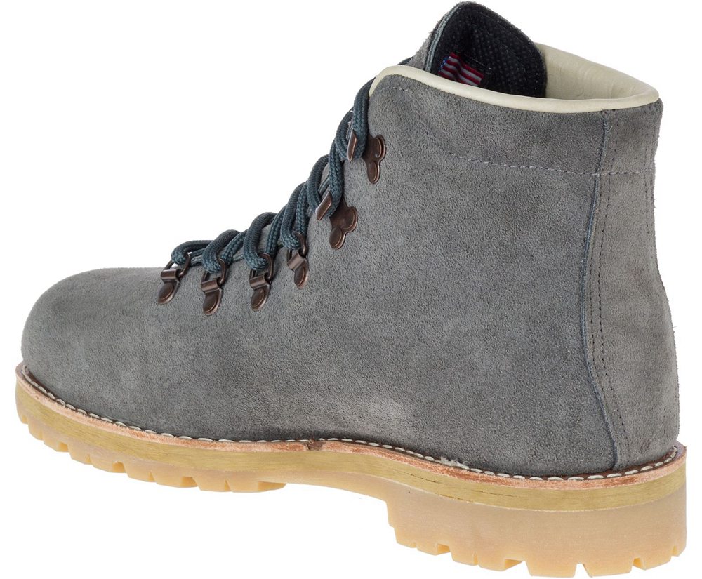 Merrell Boots Grey - Wilderness USA Suede - Mens 72UBMWGXP
